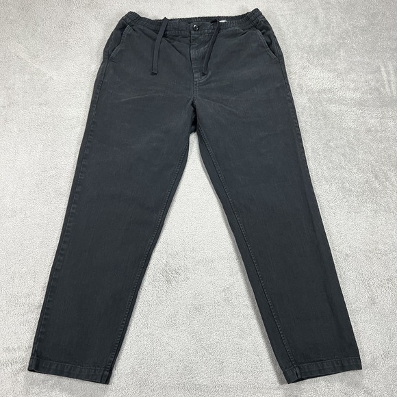 Outerknown Pants Mens Medium Black Chino Drawstring Comfort Casual - Picture 1 of 12